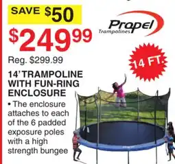 Dunham's Sports 14' TRAMPOLINE WITH FUN-RING ENCLOSURE offer