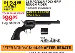 Dunham's Sports 22 MAG/22LR POLY GRIP ROUGH RIDER offer