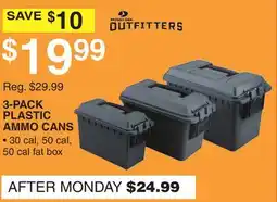 Dunham's Sports 3-PACK PLASTIC AMMO CANS offer