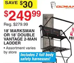 Dunham's Sports 18' MARKSMAN OR 18' DOUBLE VANTAGE 2-MAN LADDER offer