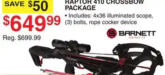 Dunham's Sports RAPTOR 410 CROSSBOW PACKAGE offer
