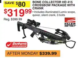 Dunham's Sports BONE COLLECTOR HD 415 CROSSBOW PACKAGE WITH CRANK offer