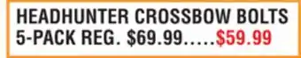 Dunham's Sports HEADHUNTER CROSSBOW BOLTS 5-PACK offer