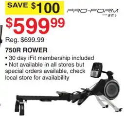 Dunham's Sports 750R ROWER offer