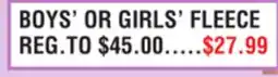 Dunham's Sports ADIDAS BOYS' OR GIRLS' FLEECE offer