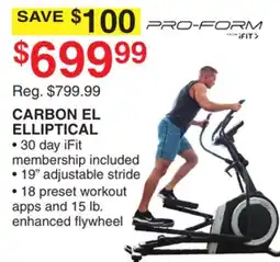 Dunham's Sports CARBON EL ELLIPTICAL offer