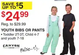 Dunham's Sports YOUTH BIBS OR PANTS offer