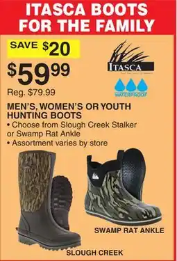 Dunham's Sports MEN'S, WOMEN'S OR YOUTH HUNTING BOOTS offer