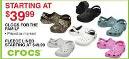 Dunham's Sports CLOGS FOR THE FAMILY offer