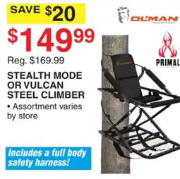 Dunham's Sports STEALTH MODE OR VULCAN STEEL CLIMBER offer