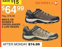 Dunham's Sports MEN'S OR WOMEN'S CROSSLANDER 3 LOW HIKERS offer