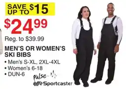 Dunham's Sports MEN'S OR WOMEN'S SKI BIBS offer