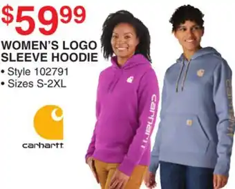 Dunham's Sports CARHARTT WOMEN'S LOGO SLEEVE HOODIE offer