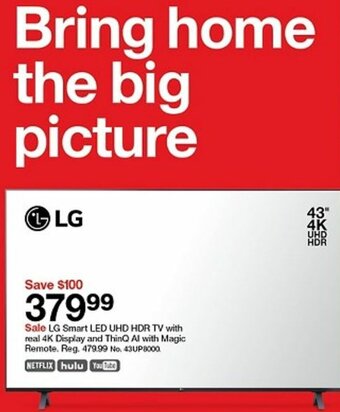 Target LG Smart LED UHD HDR TV offer