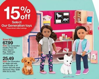 Target Our Generation Healthy Paws Vet Clinic Playset offer