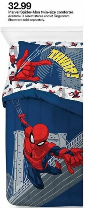 Target Marvel Spider-Man Twin -Size Comforter offer