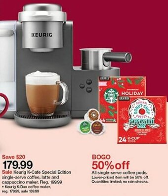Target Keurig K-Cafe Special Edition Single-Serve Coffee, Latte And Cappuccino Maker offer