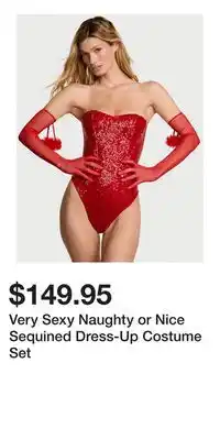 Victoria's Secret Very Sexy Naughty or Nice Sequined Dress-Up Costume Set offer