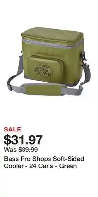 Cabela's Bass Pro Shops Soft-Sided Cooler - 24 Cans - Green offer