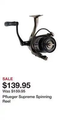 Cabela's Pflueger Supreme Spinning Reel offer