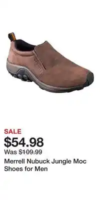 Cabela's Merrell Nubuck Jungle Moc Shoes for Men offer