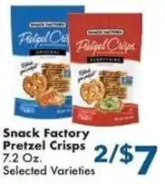Fairplay Snack Factory Pretzel Crisps offer