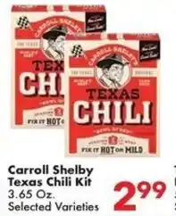 Fairplay Carroll Shelby Texas Chili Kit offer