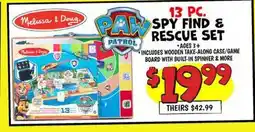 Ollie's Melissa & Doug PAW PATROL 13 PC. SPY FIND & RESCUE SET offer