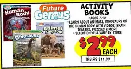 Ollie's ACTIVITY BOOKS offer