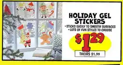 Ollie's HOLIDAY GEL STICKERS offer