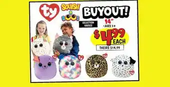 Ollie's ty 14 SQUISH offer
