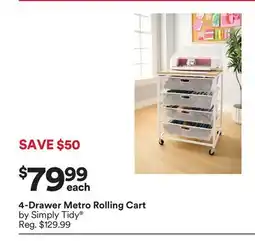 Michaels 4-Drawer Metro rolling cart by Simply Tidy offer