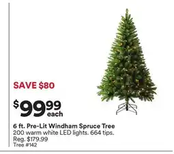 Michaels 6 ft. Pre-Lit Windham Spruce Tree offer