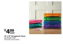 Michaels 12 x 12 Scrapbook cases by Simply Tidy offer