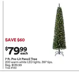 Michaels 7 ft. Pre-Lit Pencil Tree offer