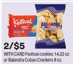 CVS Festival cookies 14.22 oz or Balandra Cuban Crackers 8 oz offer