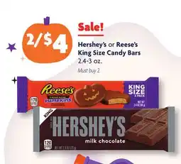 Family Dollar Hershey's or Reese's King Size Candy Bars offer