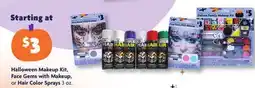 Family Dollar Halloween Makeup Kit, Face Gems with Makeup, or Hair Color Sprays offer