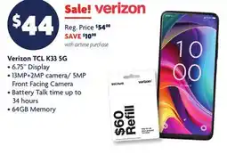 Family Dollar Verizon TCL K33 5G offer