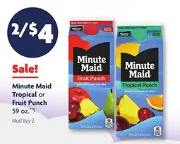 Family Dollar Minute Maid Tropical or Fruit Punch offer