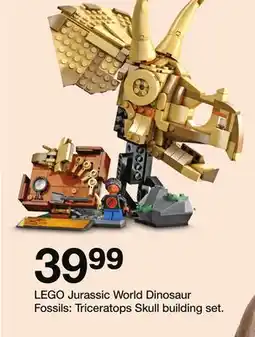 Target LEGO Jurassic World Dinosaur Fossils: Triceratops Skull building set offer