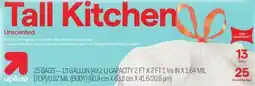 Target up&up 25-ct. 13-gal. tall kitchen trash bags offer