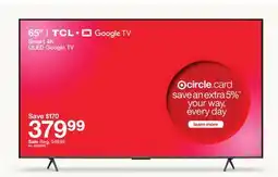 Target 65 Smart 4K QLED Google TV offer
