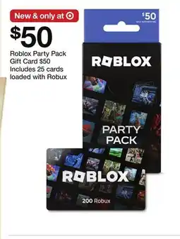 Target Roblox party pack offer