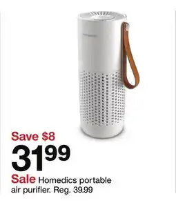 Target Homedics portable air purifier offer