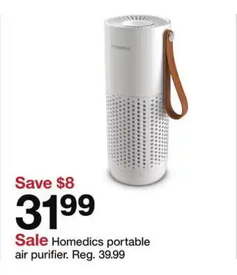Target Homedics portable air purifier offer