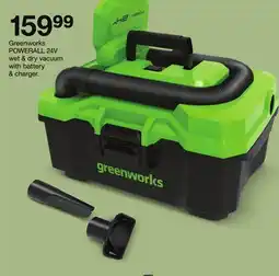 Target Greenworks POWERALL 24V wet & dry vacuum with battery charger offer
