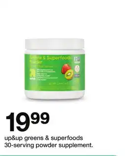 Target up&up greens & superfoods 30-serving powder supplement offer