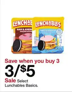 Target Select Lunchables Basics offer