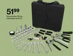 Target Greenworks 102-pc. mechanics tool kit offer